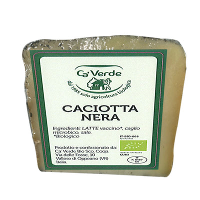 Organic Black Caciotta Cheese (Caciotta Nera) 250g