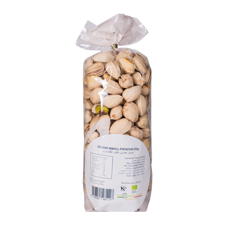 Organic pistachios in shell 250g