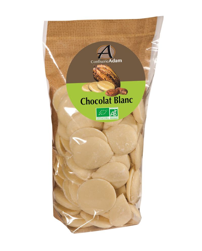 Organic White chocolate pastille 200g