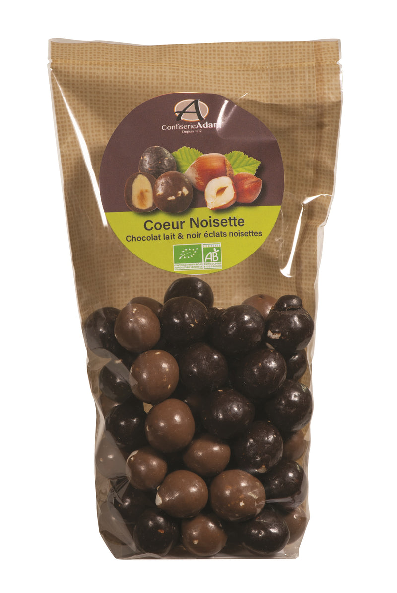 Organic Hazelnut with Milk and Dark chocolate chips 150g