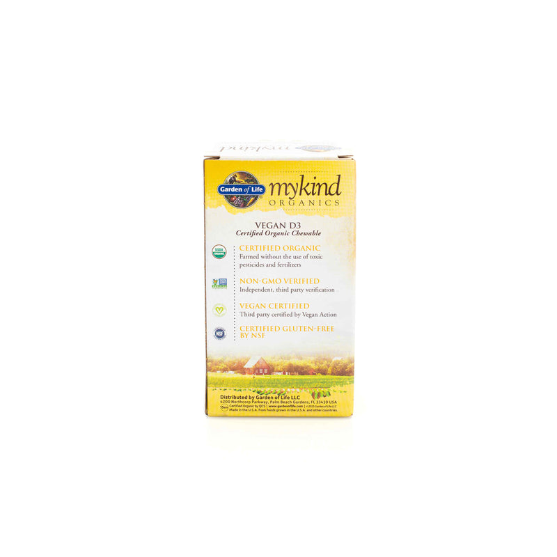 Mykind Organics Chewable Vegan D3 Raspberry Lemon 2000 IU