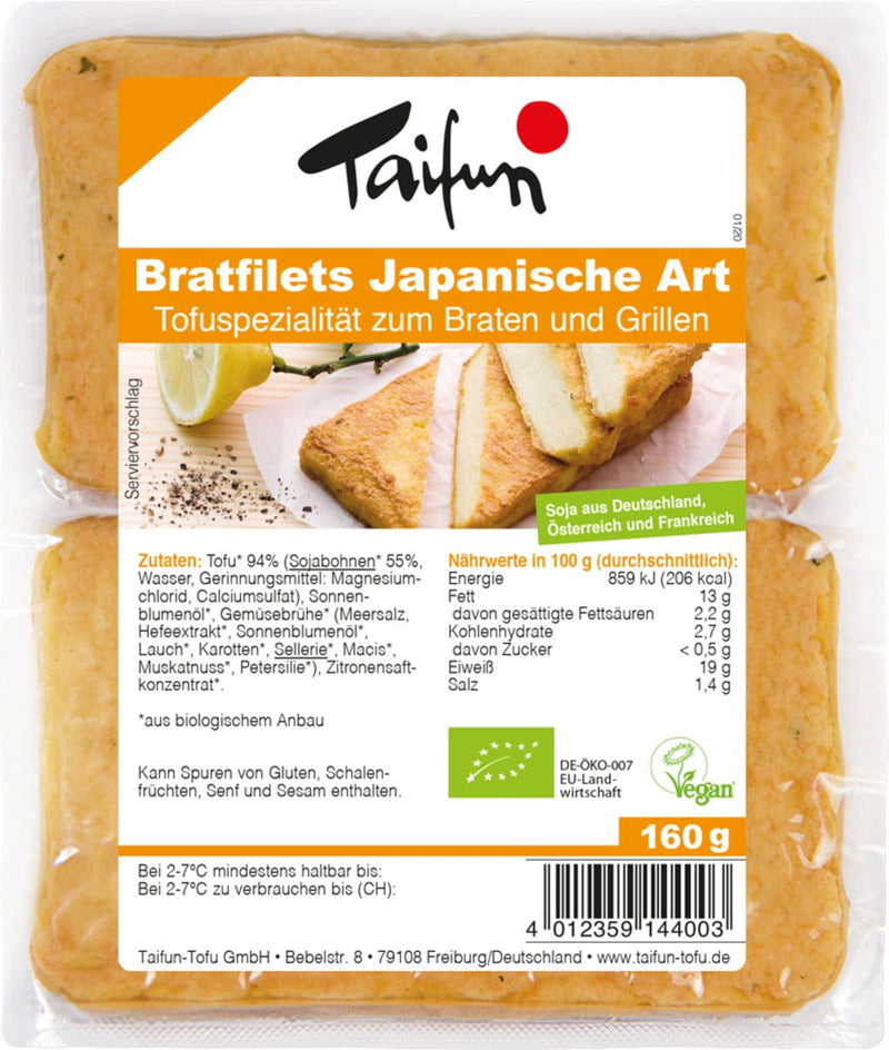 Organic Japanese Tofu Fillets 160g