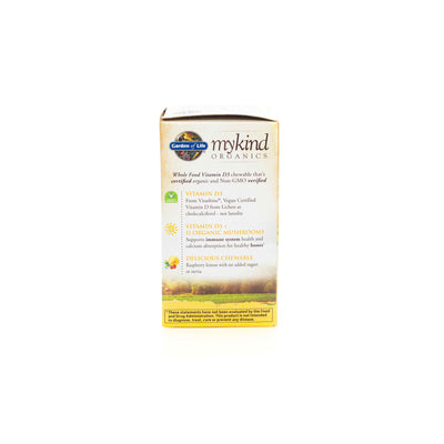 Mykind Organics Chewable Vegan D3 Raspberry Lemon 2000 IU