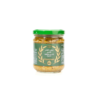 Org Green Olive Paste Glass Jar