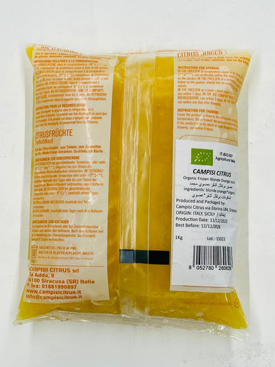 Organic Frozen Sicilian Blonde Orange Juice 1kg - Buy 2 Get 1 free