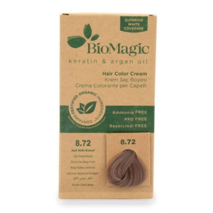 Organic Hair Color C K 8/72 Light Beige Blonde