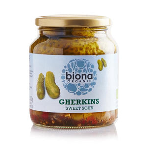 Organic Gherkins Sweet Sour 350g