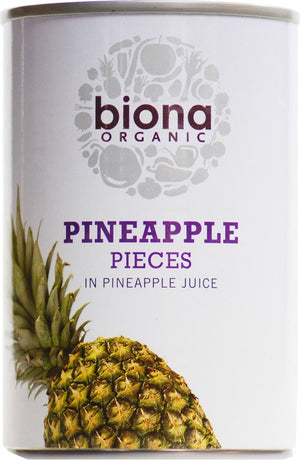 Organic Pine-Apple Pieces In Pine-Apple Juice 400g