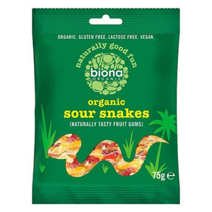 Organic Sour Snakes 75g