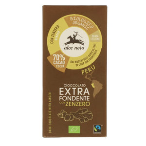 ALC NRO ORG. DARK CHOCOLATE W/GINGER 50G